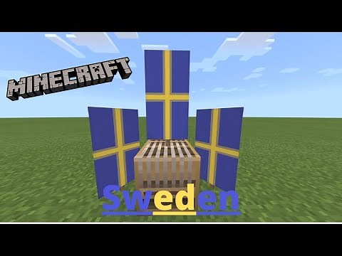 How To Make A Swedish Banner In Minecraft - Swedish Flag - Svenska Flaggan