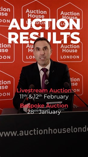 Our February livestream auction is now complete ✅ Over two busy days, we raised over £45 million. Including our January bespoke auction, the 2026 total so far stands at: £50,134,350 raised. A big thank you to all the sellers, buyers and partners who’ve helped us start the year strong. 📅 Next up: our March bespoke auction on Wednesday 4th March Thinking of selling? Get a free, no-obligation auction valuation: https://auctionhouselondon.co.uk/free-auction-valuation/ | Auction House London - Prope