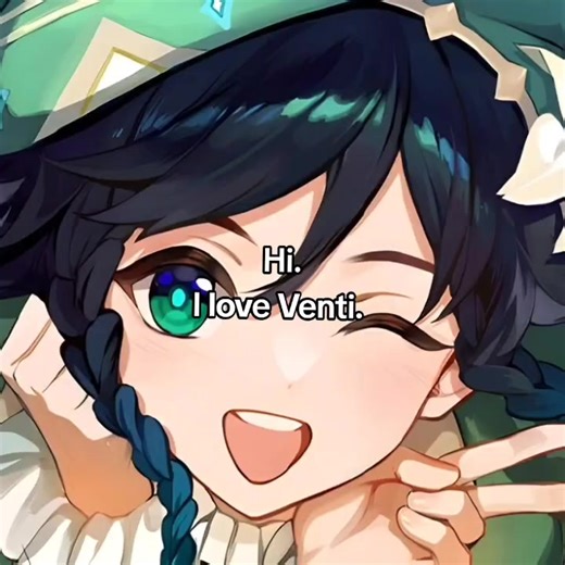 Venti isn't just a fictional character — he's someone that makes life better just by being on screen. I can come home from school or Arabic classes and be absolutely exhausted and burned out, but when I see HIM, all those negative feelings disappear entirely. He's not a lazy archon, he's not a drunkard, he's not a gay femboy, HE'S VENTI, the love of my life. Everything I feel about him isn't just admiration, it's love, the kind of love that I feel only towards Venti — and Venti only. The love I 