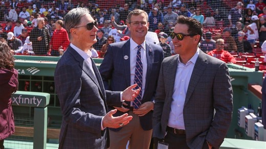 Trenni Casey reacts to ‘sell the team' chants at Fenway Park