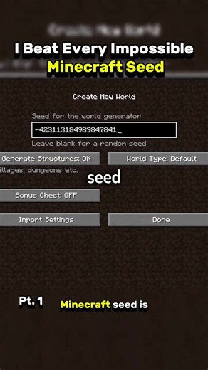 I Beat Every Minecraft Seed: Part 1 Adventure
