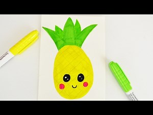 DIY KAWAII ANANAS zeichnen | süße Frucht macht Lust auf Sommer
