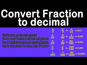 #How to Convert Fractions to Decimals | Easy Step-by-Step