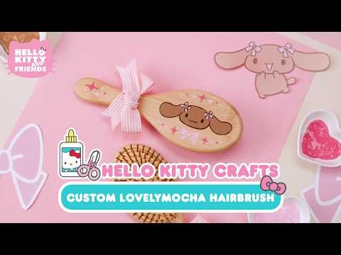 Lovelymocha Painted Hairbrush | Hello Kitty Crafts