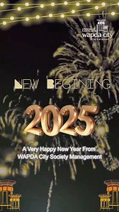 Welcome 2025 with hope and unity! WAPDA City wishes all residents a year of prosperity, growth, and happiness. Together, we’ll achieve greater milestones! @top fans�#WAPDACity2025 #ProsperityAhead #UnityAndGrowth #NewBeginnings | WAPDA City