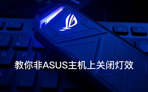 教你在OEM主机上关闭华硕硬盘盒灯效