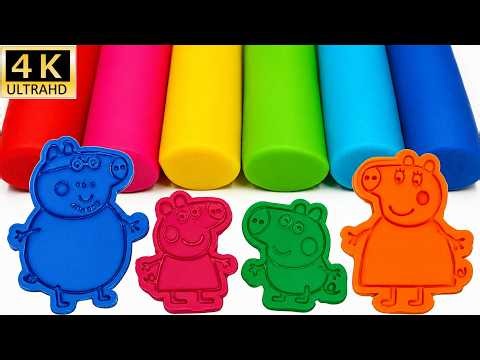 🐷Create Peppa Pig Family with Play Doh Molds | Best Learn Colors | Preschool Toddler #playdoh