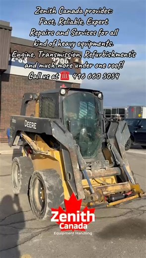 🚜 John Deere Skid Steer Repairs & Parts – Zenith Canada Has You Covered! 🔧 Keep your John Deere skid steer loaders running strong this season with expert repair, service & parts from Zenith Canada! ✅ Complete diagnostic & repair ✅ Fast, reliable service ✅ Genuine high-quality parts ✅ Skilled technicians for all John Deere skid steer models ✅ Serving all of Ontario 🇨🇦 Whether it’s maintenance, hydraulic issues, engine trouble, or parts replacement — we fix it all under one roof! 📞 416-660-50