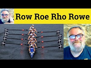 😎 Row Roe Rho ρ Rowe Meaning - Roe Defined - Rho ρ Definition - Row Pronunciation - Row Roe Rho Rowe