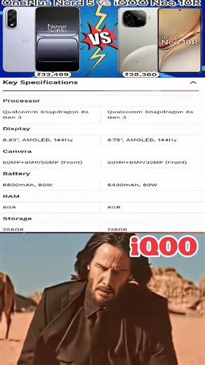 OnePlus Nord 5 or iQOO Neo 10R !! Quick comparison video !! #viral #tech