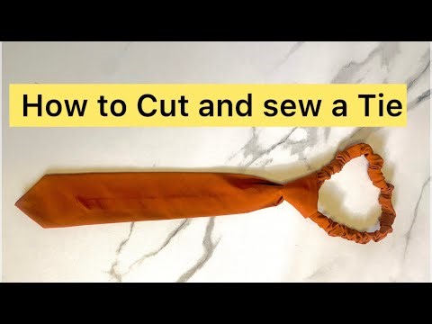 How to Cut and Sew a Simple TIE with Elastic Band