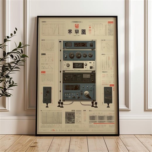 Vintage Electronics Schematic, Technical Blueprint, Digital Poster Download - Etsy