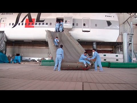 JAL 客室乗務員 緊急脱出訓練 陸上編 （離陸中断） ほぼノーカット CA EVAC Training at Land