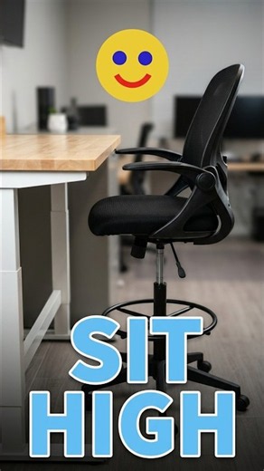 Sit HIGH! This Chair is a GAME CHANGER for Tall Desks!