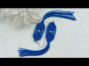 DIY Boho Macrame Earrings | Diamond pattern | Step by step | #diy #earrings