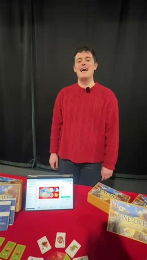 Alex was at Tabletop Gaming Live, demoing his Kickstarter. Nine Lives: The Idiom Origins Game! Born from a love of language and storytelling, Nine Lives is a fast-paced tabletop card game where knowing the real origin behind words and phrases actually matters. In each round, you’ll choose the correct origin story… or risk losing a life! 🐾 It’s packed with word curiosity, surprising history, big laughs, and just the right amount of friendly competition. Whether you’re a trivia buff, a language l