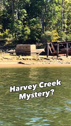 Have you ever fished around Harvey Creek on Sam Rayburn in East Texas? If you have been near the old boat ramp, you have more than likely seen this strange metal structure on the bank or fished through these old pilings and rock. What is your best guess on what this old rusted thing is and have you caught fish here? #samrayburn #bassfishing #eliteangleracademy #fishing #harveycreek #lakelife | Clark Reehm