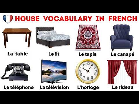 Learn French | House Vocabulary in French | Parts of the House | Household Items in French