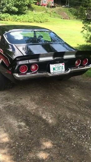 1970 camaro 383 stroker with 3 inch exhaust and borla atak mufflers
