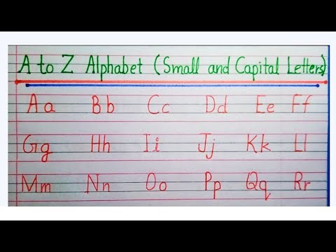 A to Z alphabet (small and capital letters) |English Handwriting for students a to z small & capital