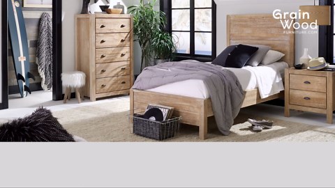 Grain Wood Furniture Shaker Solid Wood Panel Platform Bed, Twin Size, Expresso - Walmart.com