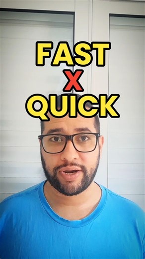 Fast vs. Quick - What's the difference?