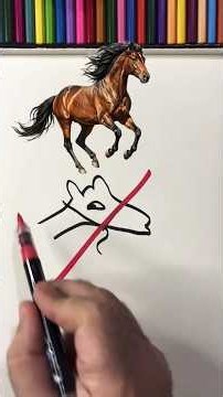 Drawing a Realistic Horse Step by Step 🐎✏️ | Amazing Pencil Sketch #Shorts #art #simple #easy #reels