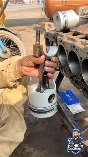 How to Install Engine Piston Correctly #engine #mechanic #truck #pistons #shorts #viral #repair #yt