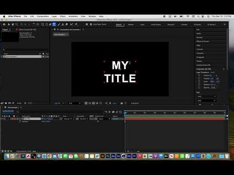 Text Layers and Text Animator Groups