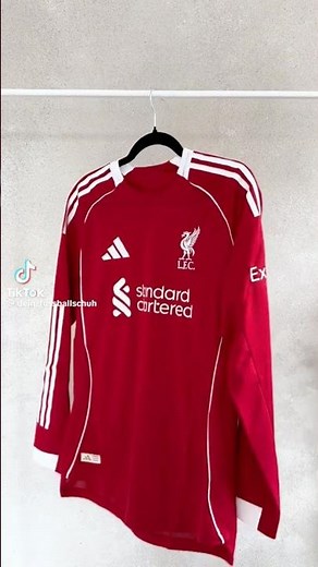 LIVERPOOL ADIDAS HOME LONG SLEEVE JERSEY 25/26 #liverpool #premierleague #adidas #football #red #sub