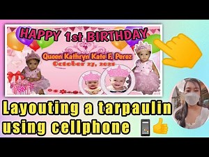 HOW TO LAYOUT A TARPAULIN USING PHONE? (paano mag-layout ng tarpaulin gamit ang cellphone?