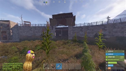 “I didn’t want to be rude and leave anyone out, A lot of us don’t play rust a lot and we’ll lose to these big guys like camsoda”The burnt peanut says the big rust streamers can play but can only use primitive weapons 🤣