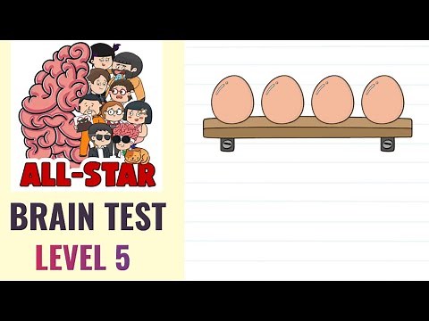 Brain Test All Star Level 5 | Find the raw egg | Walkthrough