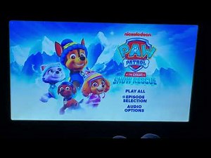 Paw Patrol: The Great Snow Rescue 2017 DVD Menu Walkthrough