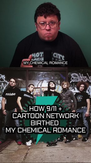 My Chemical Romance was born in 2001 while frontman Gerard Way was interning at Cartoon Network, working on a pilot called Breakfast Monkey. He witnessed the September 11 attacks and decided to start a band. #mychemicalromance #gerardway #cartoonnetwork #commonrevolt