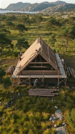 How a Medieval Viking House Was Built | Full Construction From Ground to Completion #history