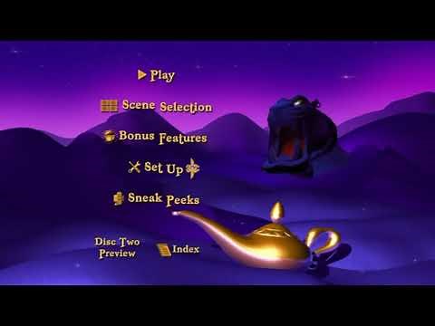 Aladdin 1992 DVD Main Menu Walkthrough