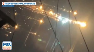 Footage captured in the Bahamas shows the fiery lights of SpaceX debris falling from the night sky. #SpaceX #bahamas #space #FoxWeather | FOX Weather