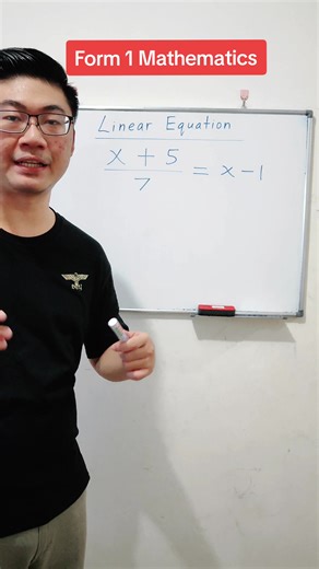 Watch Form 1 Linear Equation!!! Reminder: There's a part I said it wrongly, should be