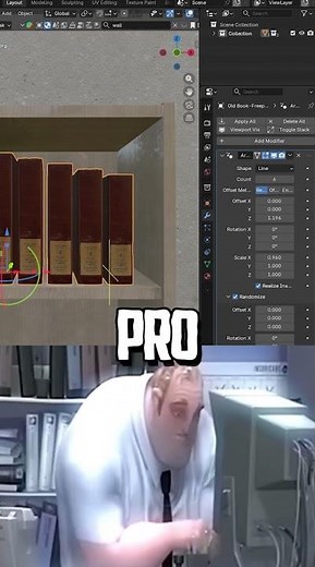 Noob vs Pro: Randomize Transform #blendertutorial