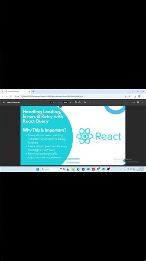 React Query 🔥 | Loading, Error & Retry Demo #Shorts