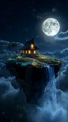 Floating Island at Night Feels Like a Dream 🌙 #shorts