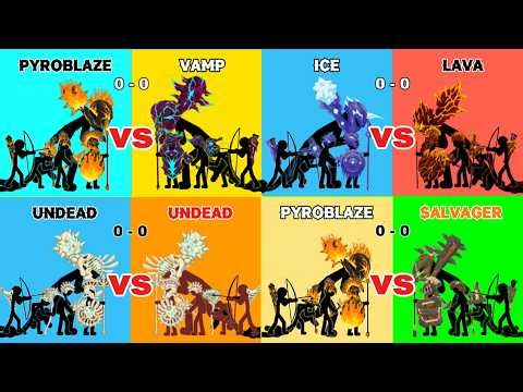 Ultimate All Stickman Skin Tournament Compilation (Part 1) - Stick War Legacy