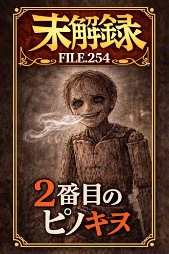 【未解録 FILE.254|2番目のピノキヲ】最後まで見たら戻れない。最初のピノキオは、最初から人間だった。【記憶】 #未解録 #未解録童話