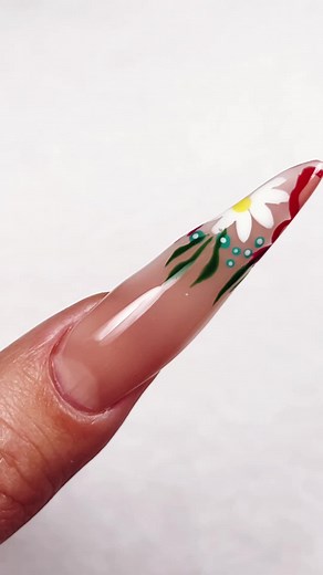 DIY encapsulated polygel with spring flowers design using dual forms#polygelnails #dualformnails #polygelnailart #diynails #longnails #polygeldualforms #polygel #nailart #nailartist #springnails