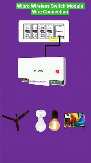 Wipro Smart Switch Module Wiring ⚡️ Alexa/Google Home Setup #wireless #smarthome