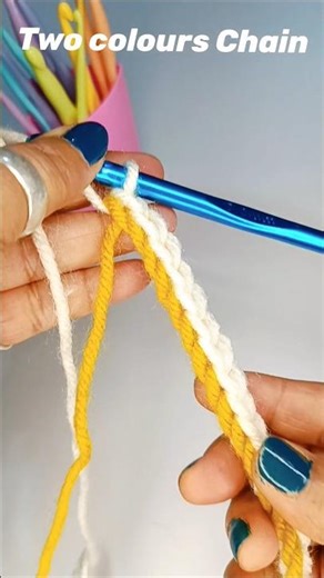 Easy Two Colour Crochet Chain | Beginner Crochet Tutorial