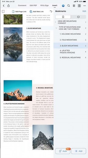 Auto Bookmarks: automatically generates bookmarks