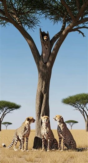 Will the leopard catch its prey successfully? Watch the thrilling chase #wildlife #leopard #nature