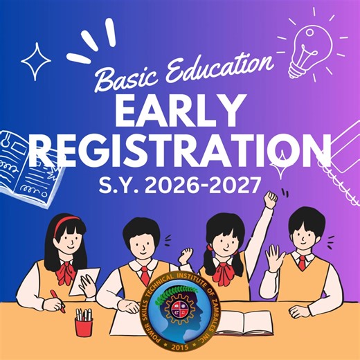 📣 EARLY REGISTRATION IS NOW OPEN! 📣 Incoming Grade 11 students for School Year 2026–2027 are now invited to register early at 🏫 Power Skills Technical Institute of Zambales, Inc. under our Strengthened Senior High School Program. ✨ We are a PILOT IMPLEMENTER of the Strengthened Senior High School and this coming school year marks our 2nd YEAR OF IMPLEMENTATION, scontinuously improving the quality of our academic and technical education. 🎓 Available Tracks: ✅ Academic Track ✅ Technical-Profes